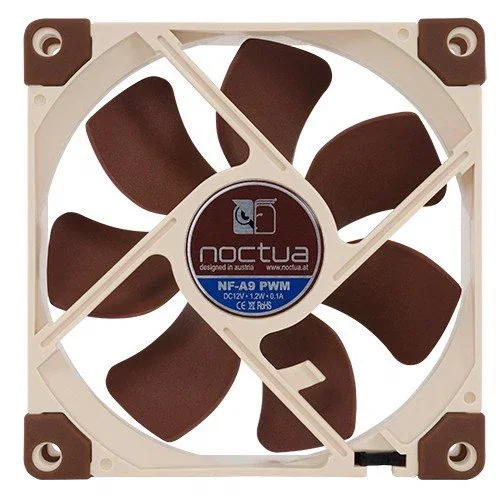 Noctua NF-A9 PWM Ventilador para Caja PC 92mm 2000 RPM 78.9 m³/h 22.8 dB Beige/Marrón - Alta Fiabilidad 150.000h MTBF