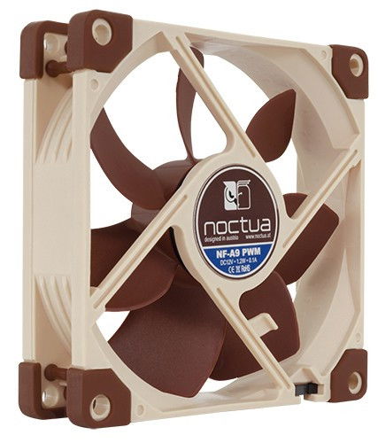 Noctua NF-A9 PWM - Ventilador para caja de 92 mm (92x92x25 mm), 4 pines, 2000 RPM, 78.9 m³/h, 2.28 mm H2O, 16.3 dB(A)