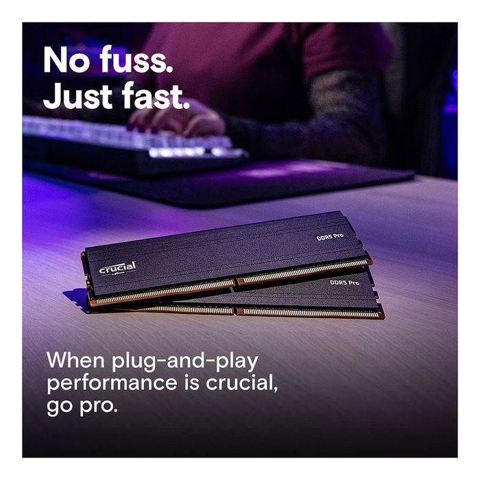 Crucial CP2K64G56C46U5 Memoria RAM DDR5 128GB (2x64GB) 5600MHz CL46 UDIMM con Disipador Térmico