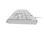 Natec Klawiatura Nautilus przewodowa 100% full-size biała, układ QWERTY polski, 13 klawiszy multimedialnych