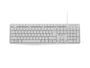 Natec Klawiatura Nautilus przewodowa 100% full-size biała, układ QWERTY polski, 13 klawiszy multimedialnych