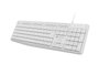 Natec Klawiatura Nautilus przewodowa 100% full-size biała, układ QWERTY polski, 13 klawiszy multimedialnych