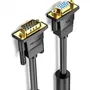 Vention Cable Alargador SVGA Macho - Hembra 3m Negro con Filtro de Ferrita