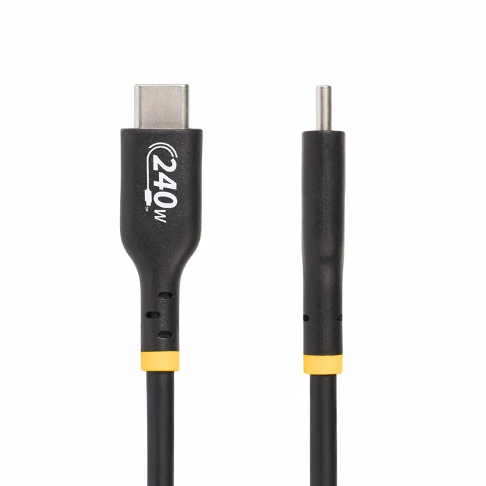 StarTech Cable de Carga USB-C USB2EPR2M - 240W Power Delivery PD 3.1 EPR, Certificado USB-IF, 5A, 2 metros, USB 2.0, Negro