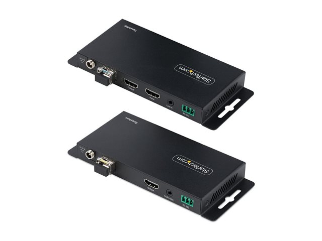 StarTech.com Extensor Kit HDMI 4K sobre Fibra - 4KHDEXEXT - Hasta 1 km - Alcance por Fibra Óptica, Transmisión 4K60, HDR, HDCP 2.2, Audio 7.1, RS-232, IR