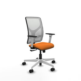 PIQUERAS Y CRESPO Silla de oficina Motilla Naranja y Blanco