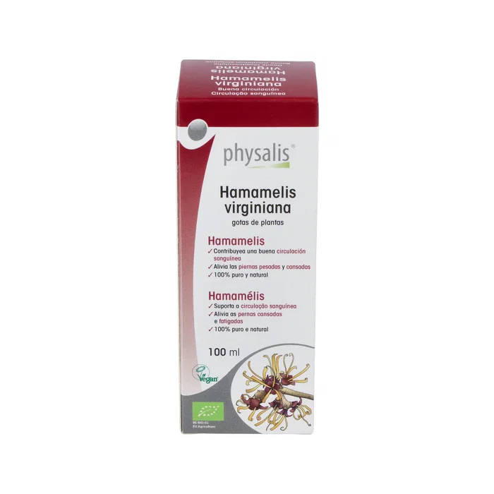 PHYSALIS Extracto de Hamamelis Bio 100 ml - Apoyo para la Circulación Sanguínea y Alivio de la Pesadez en las Piernas PHYSALIS Extracto de Hamamelis Bio 100 ml - Apoyo para la Circulación Sanguínea y Alivio de la Pesadez en las Piernas