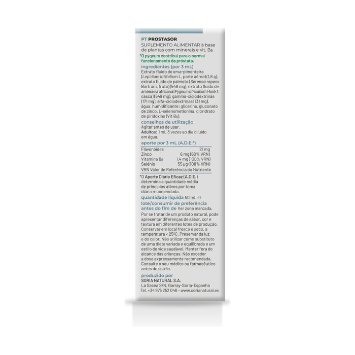 Soria Natural Composor 10 Prostasor Fórmula XXI 50ml Soria Natural Composor 10 Prostasor Fórmula XXI 50ml