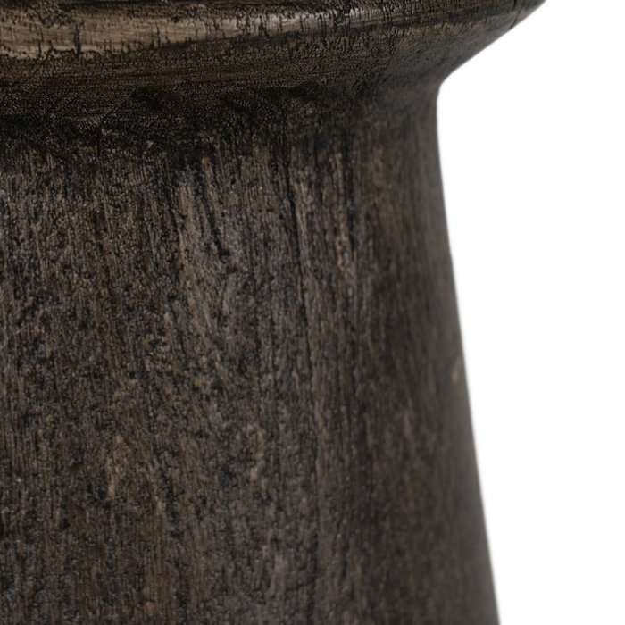 Base Lámpara Mesa Marrón Madera de Mango 18 X 18 X 35 cm