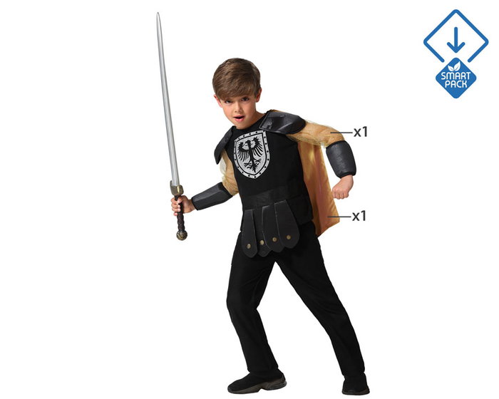 DisfracesExpress Disfraz Rey Medieval para Niño Negro 5-6 Años DisfracesExpress Disfraz Rey Medieval para Niño Negro 5-6 Años