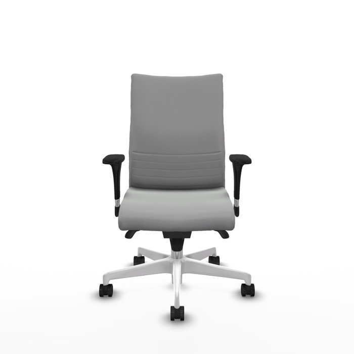 PIQUERAS Y CRESPO Silla Albacete confidente Gris claro con Mecanismo Sincro y Base Blanca PIQUERAS Y CRESPO Silla Albacete confidente Gris claro con Mecanismo Sincro y Base Blanca