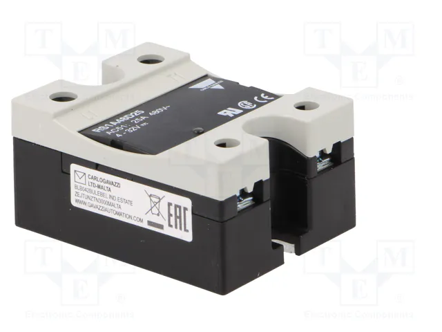 CARLO GAVAZZI RS1A48D25 Relé de semiconductor monofásico 25A 42÷530VAC CARLO GAVAZZI RS1A48D25 Relé de semiconductor monofásico 25A 42÷530VAC
