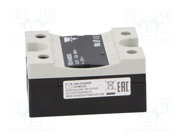 CARLO GAVAZZI RS1A48D25 Relé de semiconductor monofásico 25A 42÷530VAC CARLO GAVAZZI RS1A48D25 Relé de semiconductor monofásico 25A 42÷530VAC