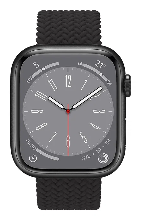Celly WBANDBRAIDEDBK Banda Trenzada Correa Compatible con Apple Watch 42 mm, 44 mm y 45 mm - Negro