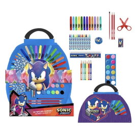 CERDÁ Set de Papelería Coloreable Sonic Prime 50 Piezas