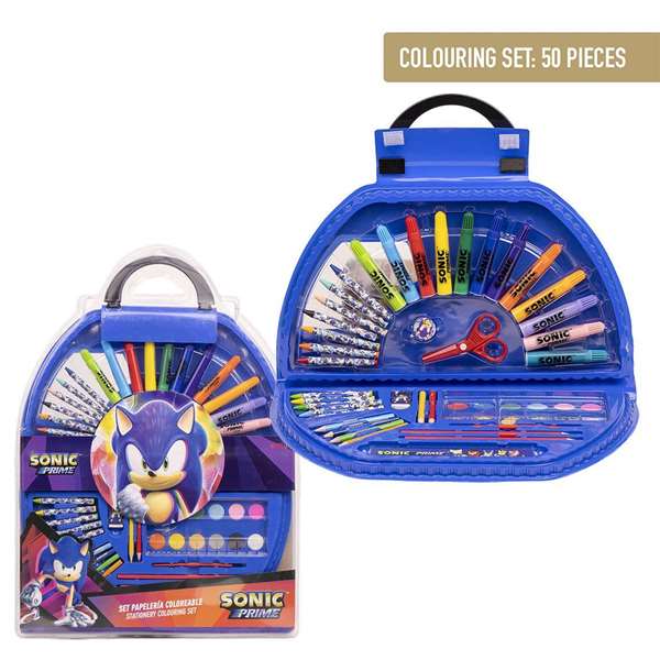 CERDÁ Set de Papelería Sonic Prime de 50 piezas