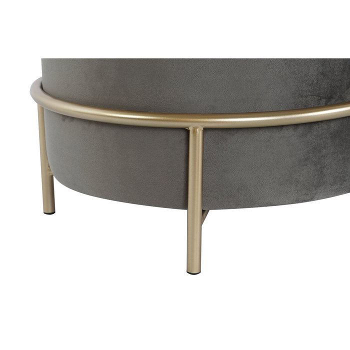 DKD Home Decor Reposapiés de Poliéster y Metal Marrón