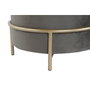 DKD Home Decor Reposapiés de Poliéster y Metal Marrón