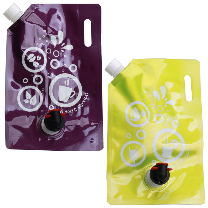 Take Away Dispensador Flexible 1,5 L Transportable y Reutilizable con Asa Colores Surtidos