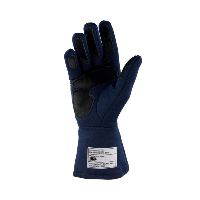 Omp Guantes Dijon Fia 8856-2018 My2025 Azul Navy con Rayas Fluo Naranja Talla M OMPIB0-0746-C01-249-M