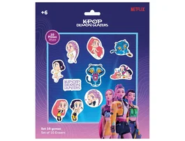 Safta Goma de borrar K-pop Demon Hunters Chibi blister de 10 unidades