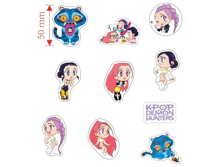 Safta Goma de borrar K-pop Demon Hunters Chibi blister de 10 unidades