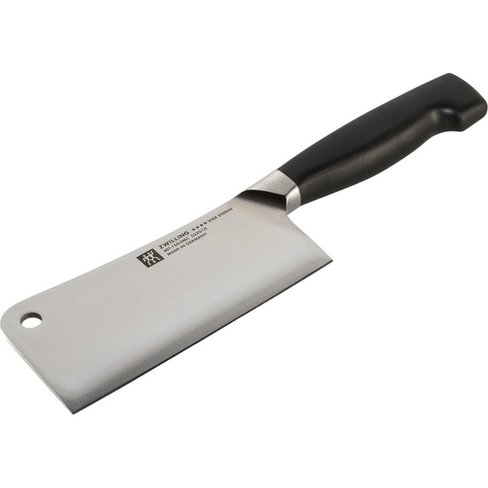 Zwilling FOUR STAR Cuchillo de cocina de 15 cm (Cleaver) de color plata/negro