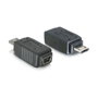DeLOCK Adaptador USB micro-B macho a mini USB 5 pines hembra, Negro