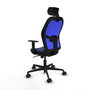 PIQUERAS Y CRESPO Silla de oficina Jorquera Azul Marino y Azul