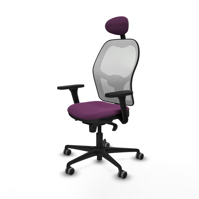 PIQUERAS Y CRESPO Silla de oficina Jorquera con mecanismo Sincro, Morado y Blanco PIQUERAS Y CRESPO Silla de oficina Jorquera con mecanismo Sincro, Morado y Blanco