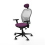 PIQUERAS Y CRESPO Silla de oficina Jorquera con mecanismo Sincro, Morado y Blanco