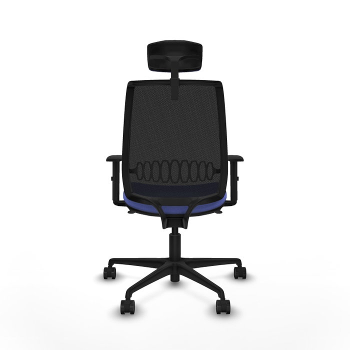 PIQUERAS Y CRESPO Silla de oficina Alares con mecanismo sincro, malla negra y acabado Bali azul claro PIQUERAS Y CRESPO Silla de oficina Alares con mecanismo sincro, malla negra y acabado Bali azul claro