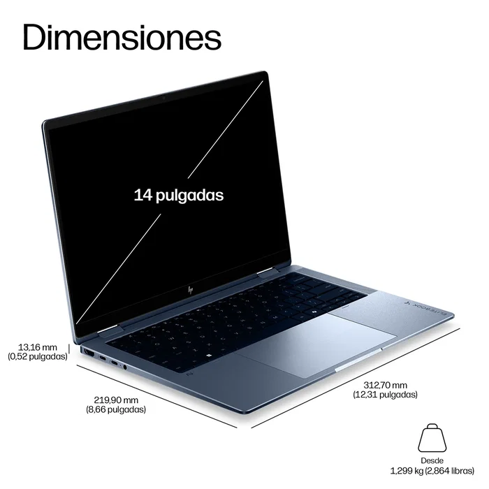 HP EliteBook X Flip G2i 14 pulg. Intel Core Ultra X7 32 GB RAM 1 TB SSD Azul HP EliteBook X Flip G2i 14 pulg. Intel Core Ultra X7 32 GB RAM 1 TB SSD Azul