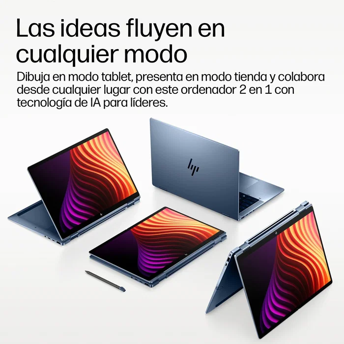 HP EliteBook X Flip G2i 14 pulg. Intel Core Ultra X7 32 GB RAM 1 TB SSD Azul HP EliteBook X Flip G2i 14 pulg. Intel Core Ultra X7 32 GB RAM 1 TB SSD Azul