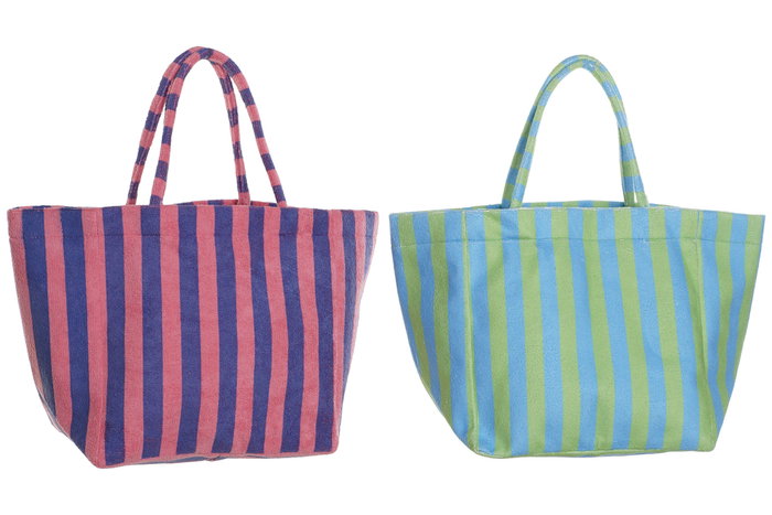 DKD Home Decor Bolso Mediterraneo Multicolor Poliester 24 x 35 x 58 cm (4 Unidades) DKD Home Decor Bolso Mediterraneo Multicolor Poliester 24 x 35 x 58 cm (4 Unidades)