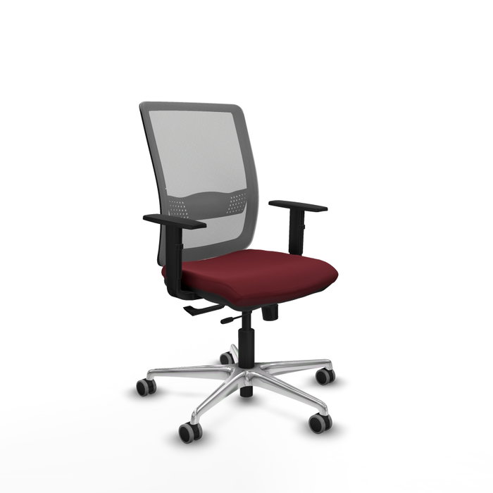 PIQUERAS Y CRESPO Silla de oficina Haches Granate y Gris PIQUERAS Y CRESPO Silla de oficina Haches Granate y Gris