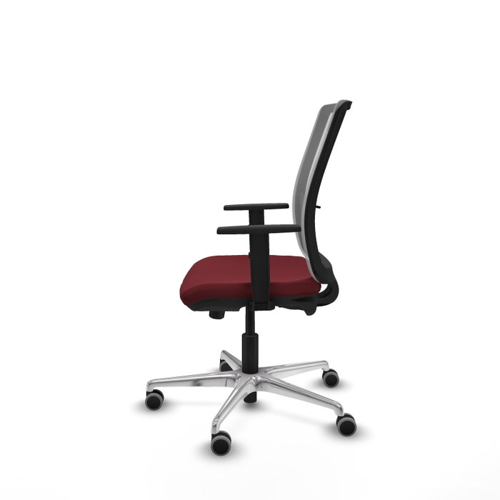 PIQUERAS Y CRESPO Silla de oficina Haches Granate y Gris PIQUERAS Y CRESPO Silla de oficina Haches Granate y Gris