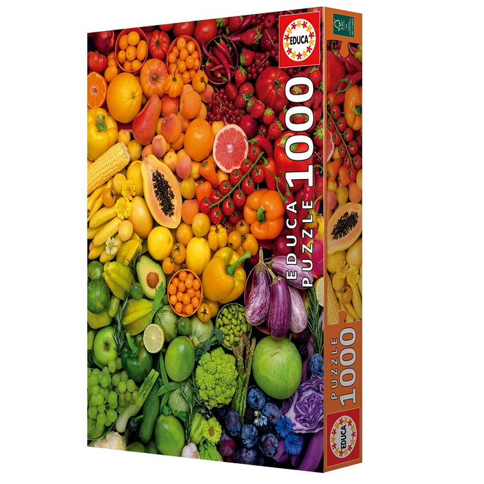 EDUCA 20178 Puzzle 1000 Piezas Adultos Vitaminas De Colores, 68x48 cm, Incluye Pegamento para Montaje