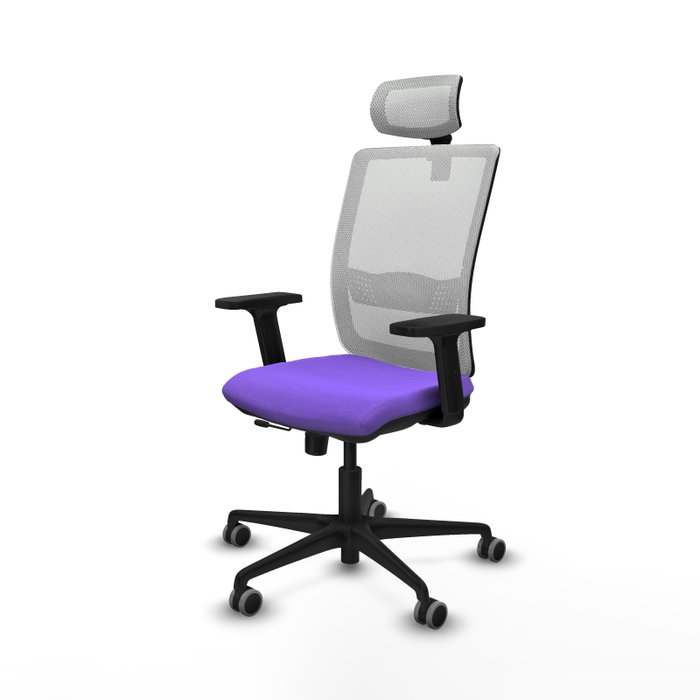 PIQUERAS Y CRESPO Silla de oficina Haches con mecanismo Sincro/Traslack, Lila y Blanco PIQUERAS Y CRESPO Silla de oficina Haches con mecanismo Sincro/Traslack, Lila y Blanco