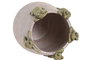 DKD Home Decor Jarrón de Cemento con Diseño de Ranas, Gris y Verde