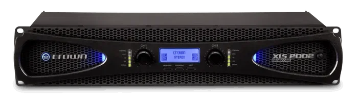 CROWN XLS 2002 Amplificador Clase D DriveCore 11 lb Filtro Paso Banda Peakx Limitadores Entradas XLR 1/4 RCA Sistema Cruzado PureBand