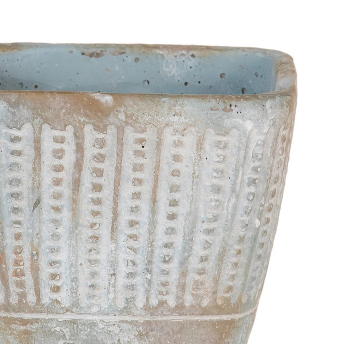 Macetero Cemento Decoración 16,50 X 16,50 X 15,50 cm (Set de 2)