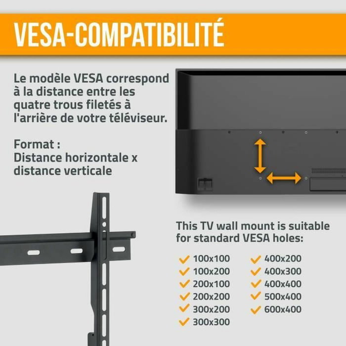 Nanook Soporte de pared ultraplano 32-55 pulgadas para TV LCD y OLED