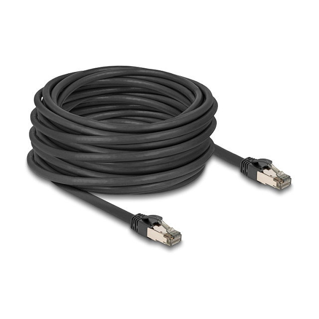 DeLOCK Cable de red RJ45 Cat.6A U/FTP ultraflexible 15 m Negro