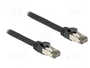 DeLOCK Cable de red RJ45 Cat.6A U/FTP ultraflexible 15 m Negro