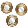 Home Deco Factory Juego de 3 Espejos Redondos Colección Mirage, 19 cm