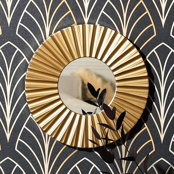 Home Deco Factory Juego de 3 Espejos Redondos Colección Mirage, 19 cm