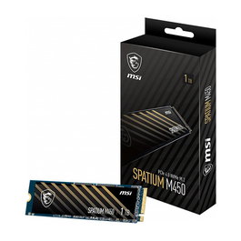 MSI SPATIUM M450 PCIe Gen4 x4 NVMe M.2 2280 SSD 1TB - 3600 MB/s Lectura, 3000 MB/s Escritura, para PC/Portátil