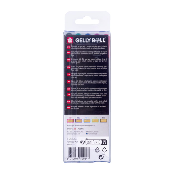 Sakura Gelly Roll Gold Shadow set de 5 colores Sakura Gelly Roll Gold Shadow set de 5 colores