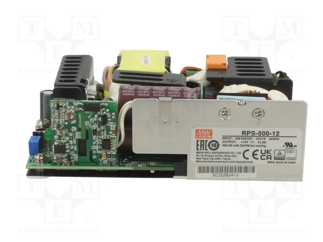MEAN WELL RPS-500-12 Fuente de alimentación de impulso 499,2W 12V DC
